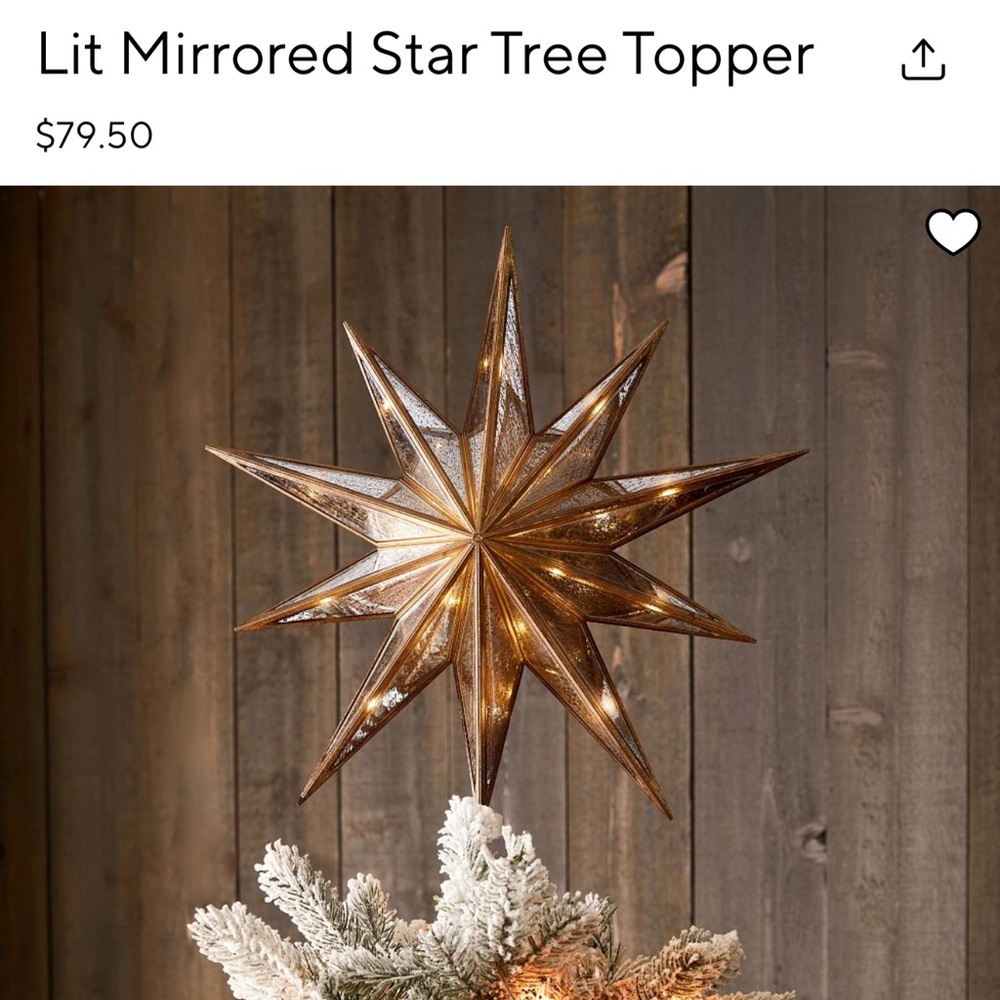 NEW Pottery Barn Star Tree Topper